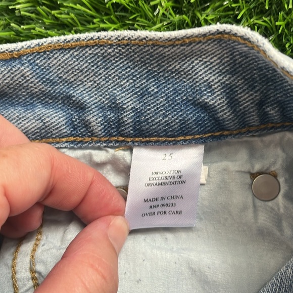 PLAYBOY BY PACSUN Cut Off Denim Shorts size 25 - Picture 8 of 9